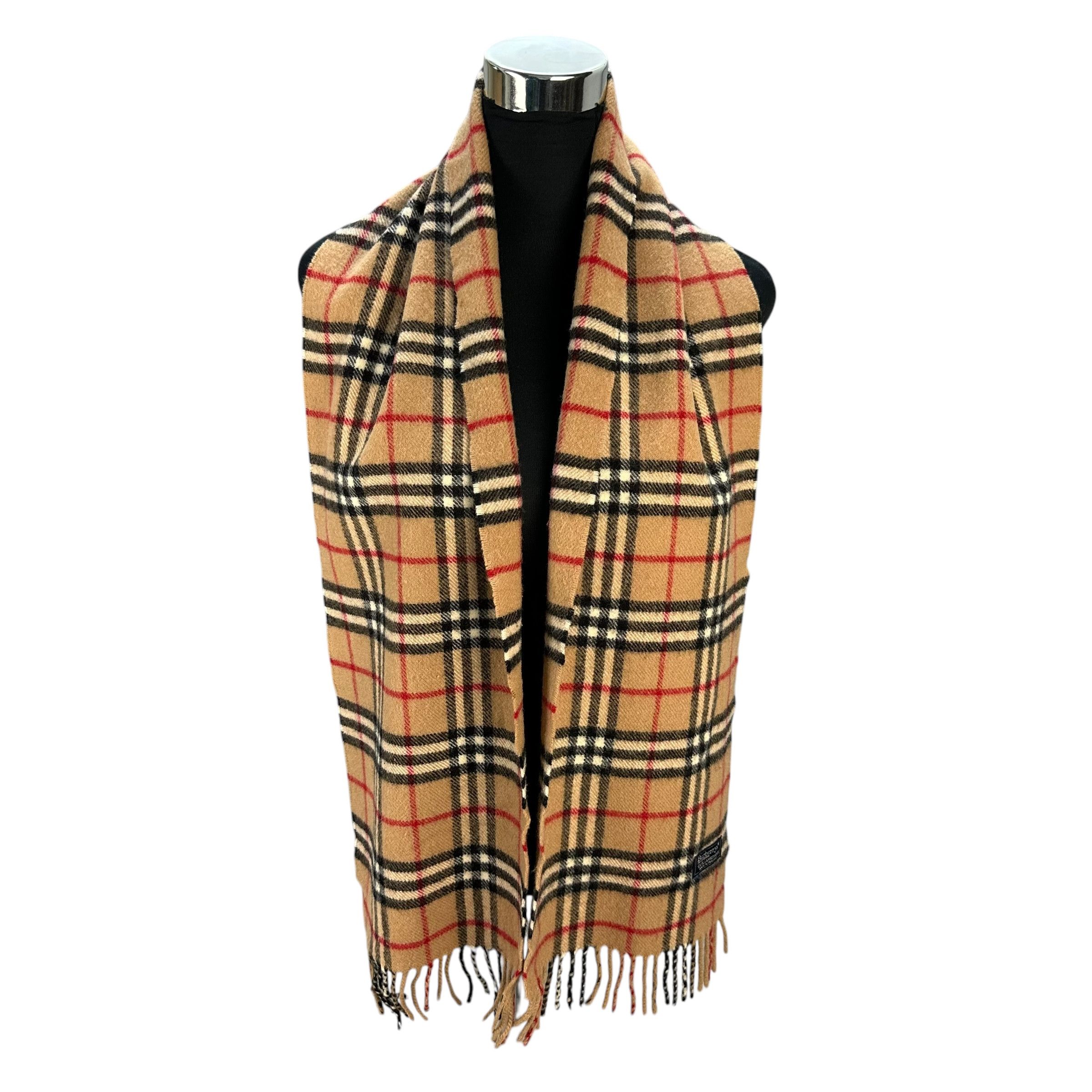 Burberry Vintage 90's BURBERRY Nova Check Lambswool Scarf #A76-1826 Size ONE SIZE - 1 Thumbnail