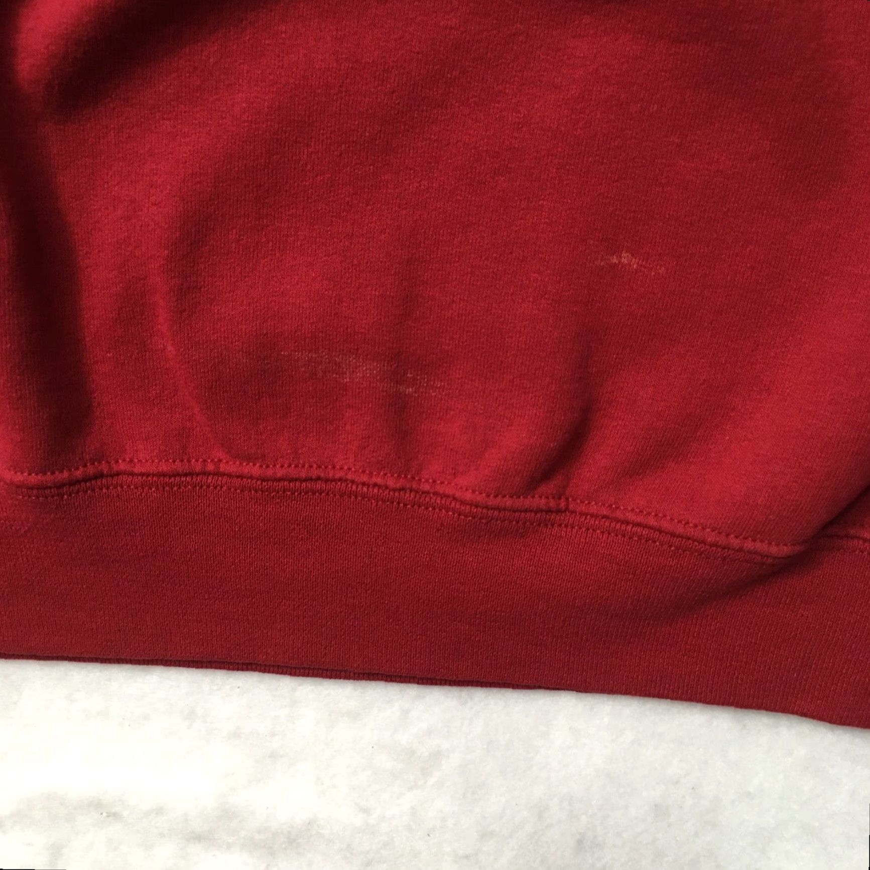 Jerzees VINTAGE Jerzees Sweatshirt 90s Long Sleeve Crew Bible Verse 1 Cor. 15:10 God Burgundy Men M Size US M / EU 48-50 / 2 - 5 Thumbnail