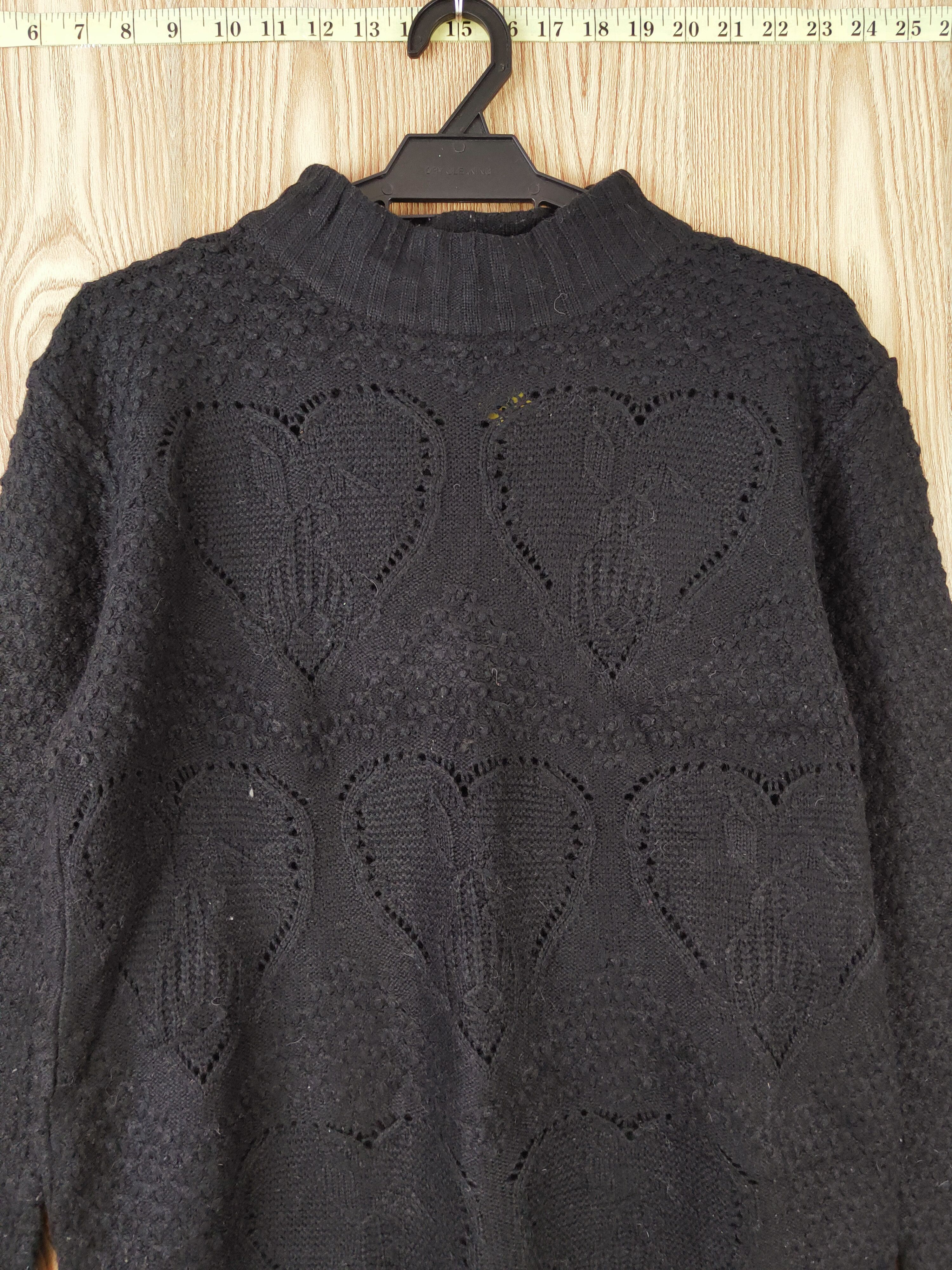 Homespun Knitwear × Japanese Brand × Vintage Chercheur Black Knitwear Sweatshirts #W867 Size M / US 6-8 / IT 42-44 - 2 Thumbnail