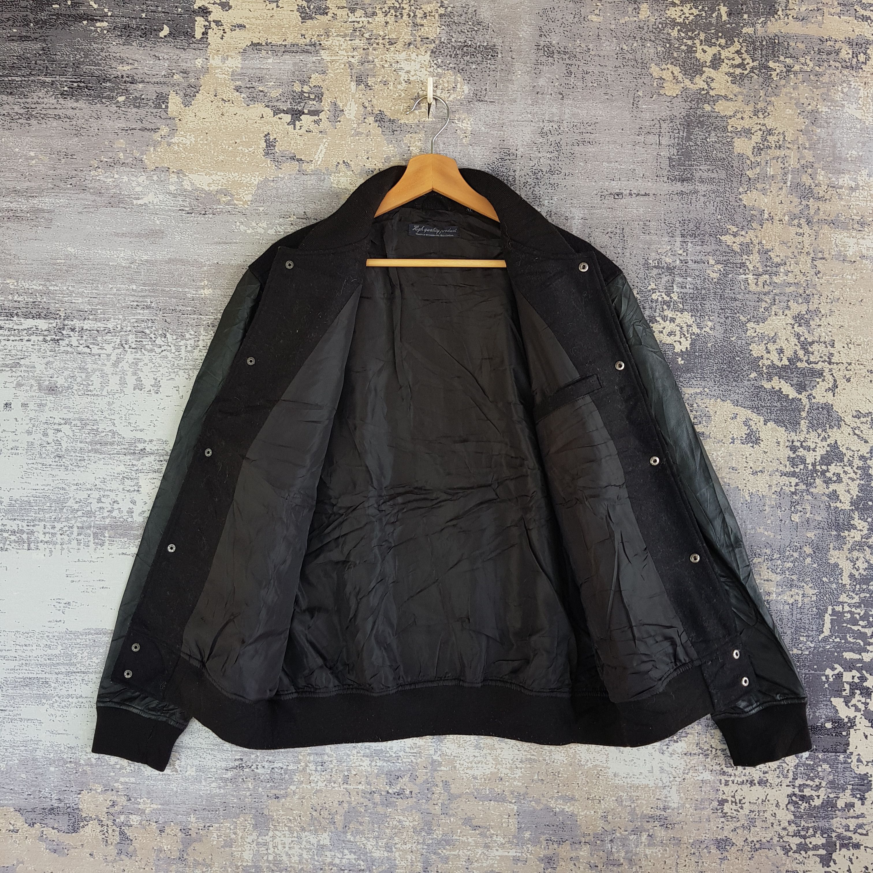 Vintage Vintage Japanese Varsity Jacket Leather Jacket Wool Jackets Size US M / EU 48-50 / 2 - 3 Thumbnail