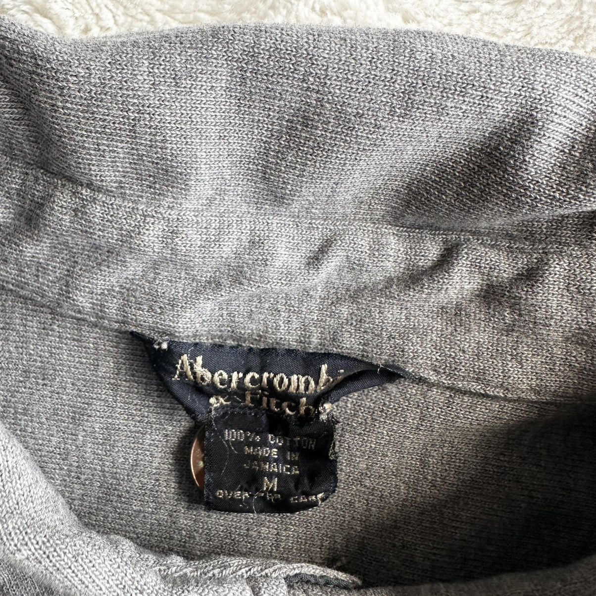 Abercrombie & Fitch Vintage Abercrombie & Fitch Polo Shirt Mens M Gray Rugby Zip Size US M / EU 48-50 / 2 - 9 Thumbnail