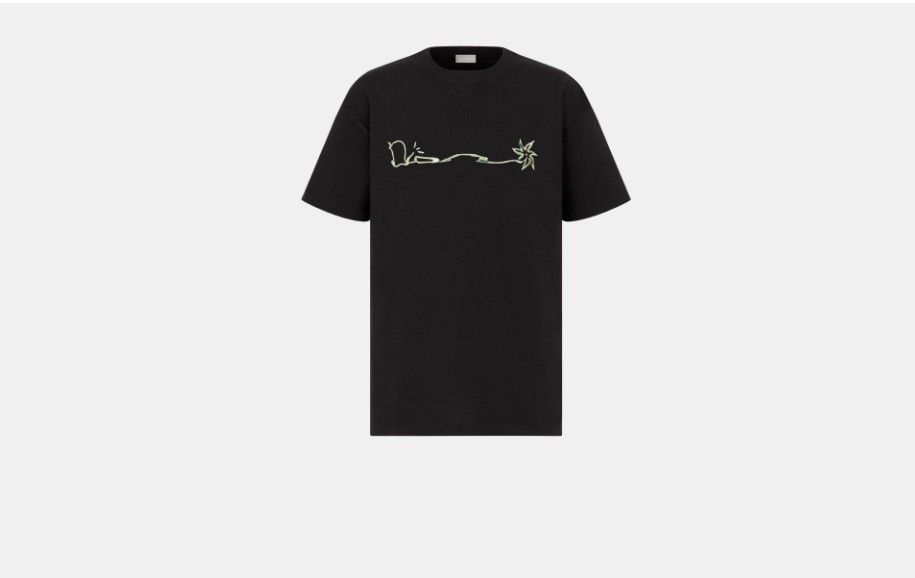 image of Dior O1W1Db10324 Oversized T- Shirts In Black, Men's (Size XL)