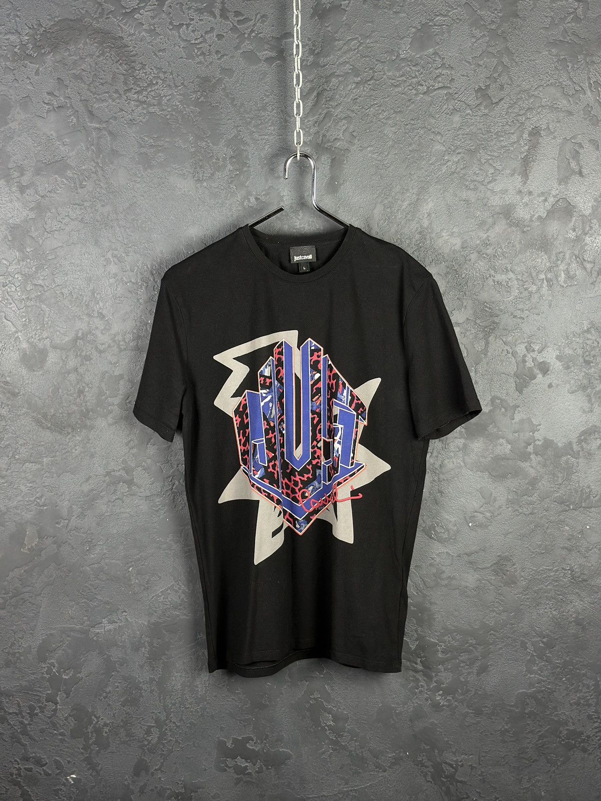 Designer × Just Cavalli Just Cavalli T-Shirt Big Logo Luxury Tee Size US L / EU 52-54 / 3 - 1 Thumbnail