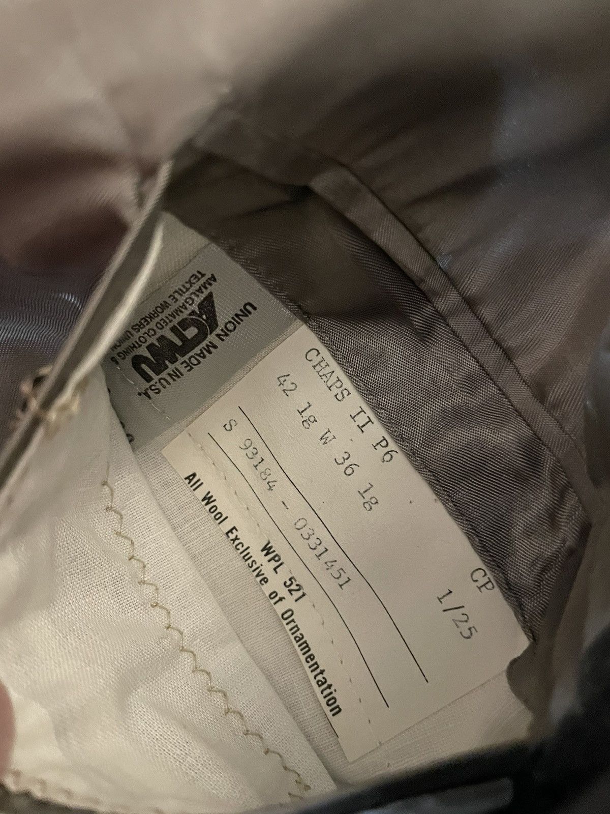 Chaps Ralph Lauren × Vintage Double Breasted Wool Flannel Pleated Suit Size 42L - 11 Thumbnail
