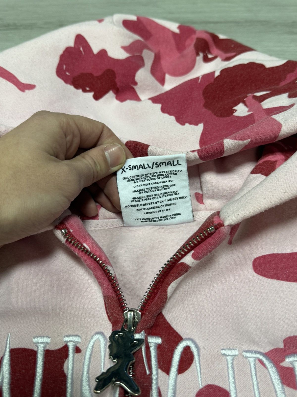 Named Collective Named Collective Unrealistic Ideals camo zip monogram hoodie Size US S / EU 44-46 / 1 - 4 Thumbnail