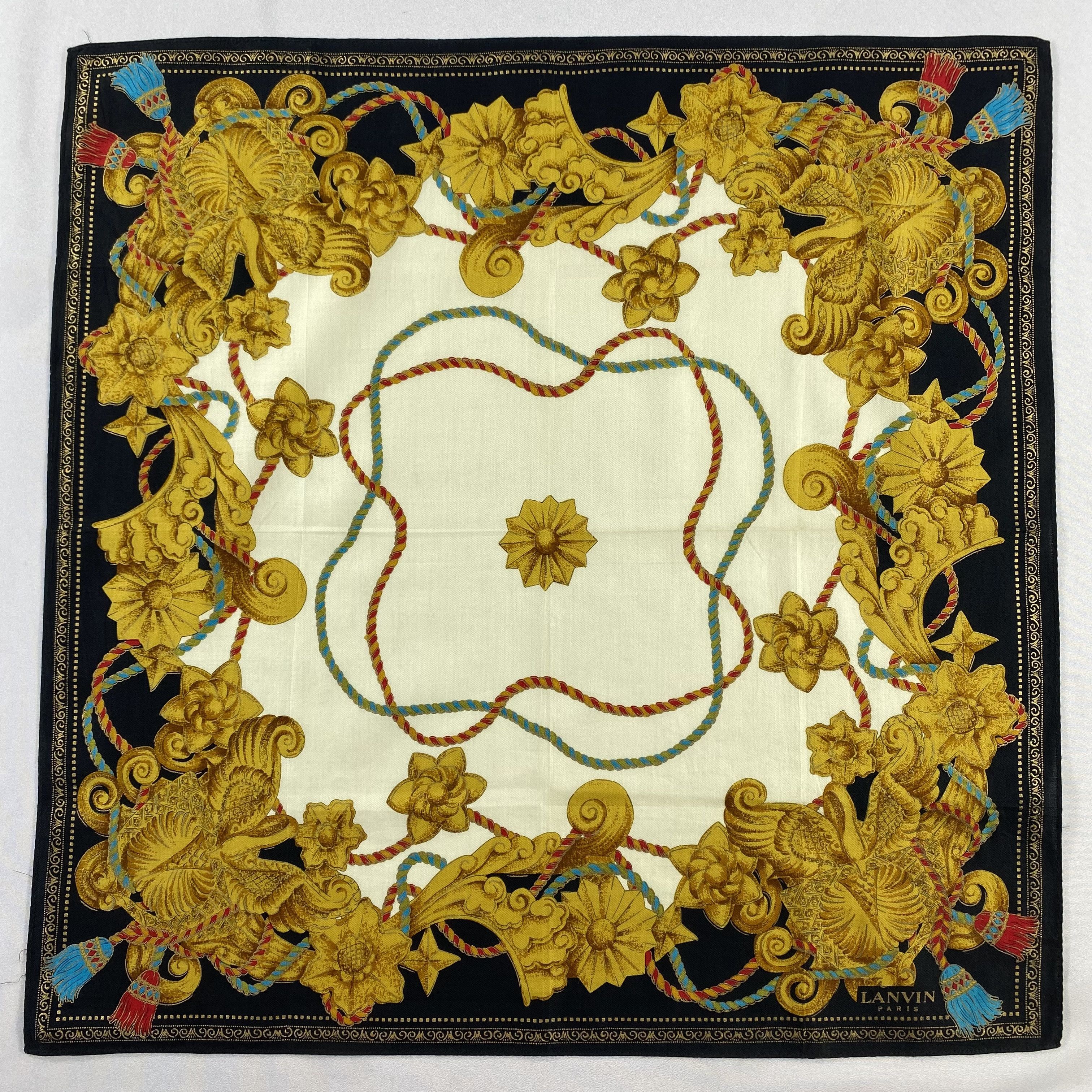 Lanvin × Vintage Lanvin Handkerchief / Neckerchief / Bandana-P1571 Size ONE SIZE - 1 Thumbnail
