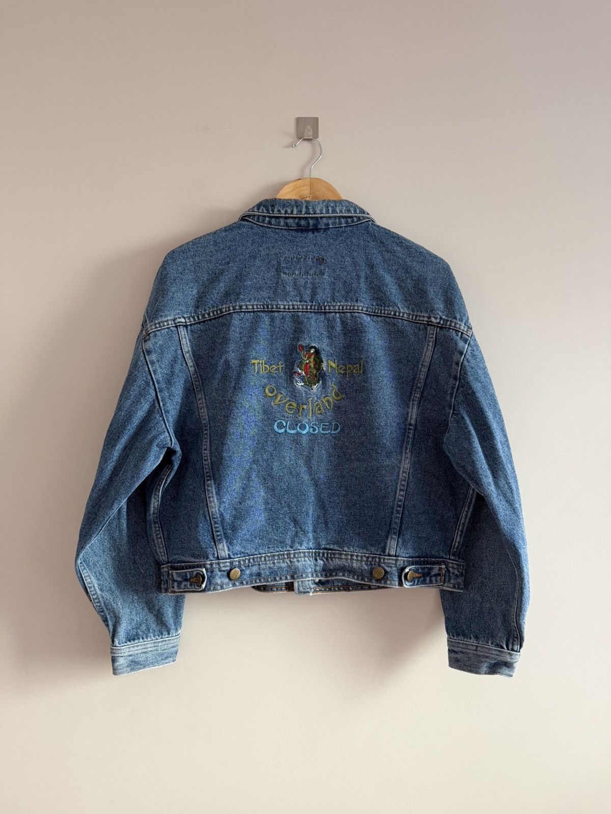 Marithe + Francois Girbaud Vintage Boxy Closed MFG Tibet Nepal Overland Denim Jacket Size XL / US 12-14 / IT 48-50 - 4 Thumbnail