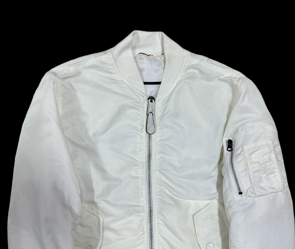 Alpha Industries Alpha Industries X Larne White Ma-1 Bomber Jacket Size US M / EU 48-50 / 2 - 4 Thumbnail