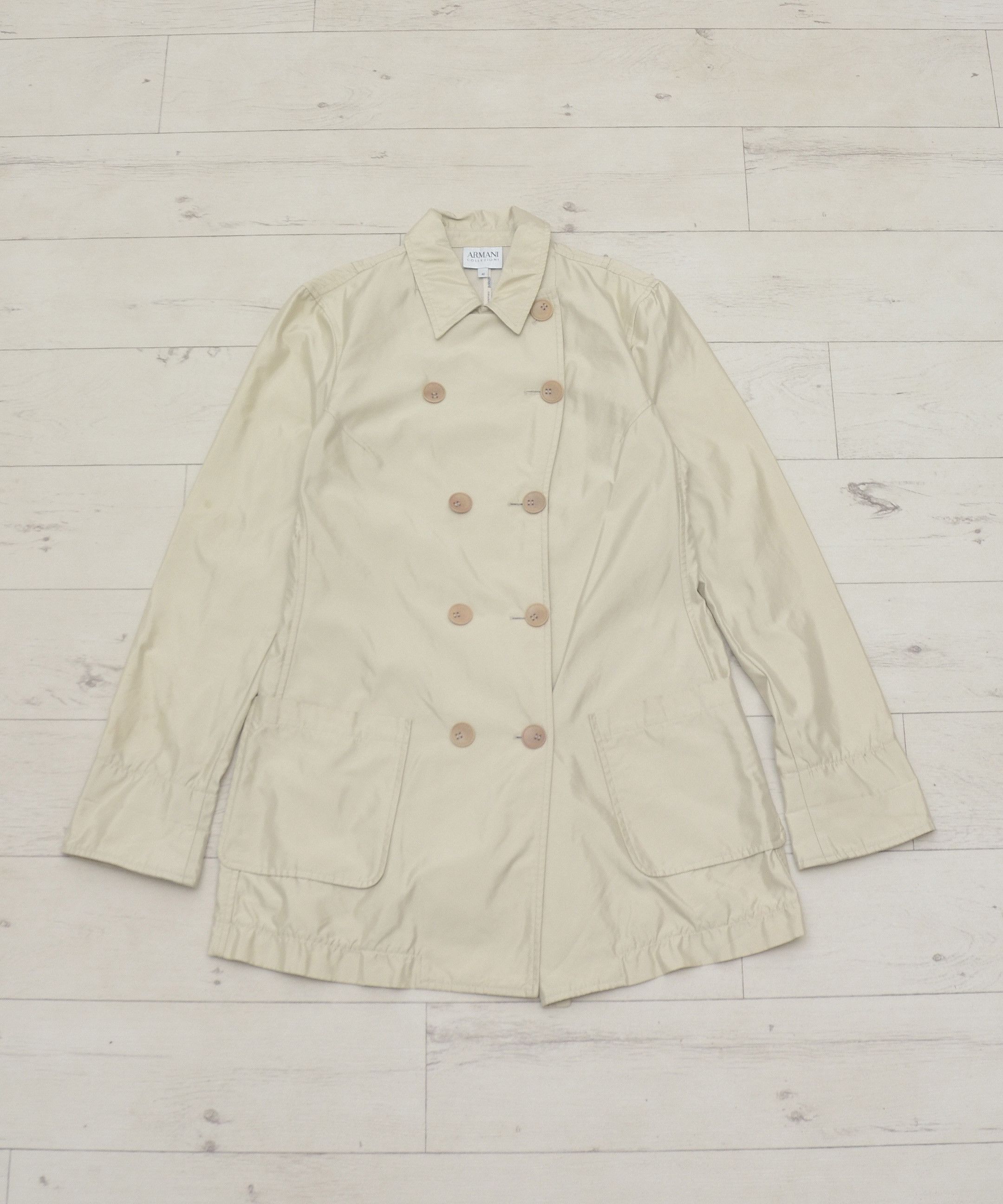 Armani × Giorgio Armani Vintage Rare Armani Collezioni Trench Rain Coat Jacket Size M / US 6-8 / IT 42-44 - 1 Thumbnail