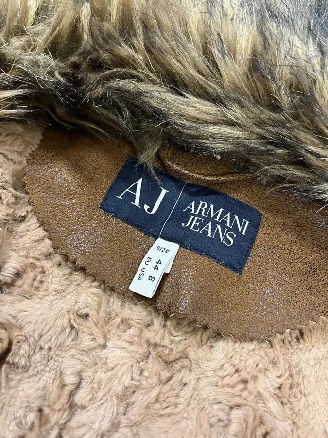 Armani Armani Faux Fur Collar Brown Leather Jacket Size M / US 6-8 / IT 42-44 - 11 Thumbnail