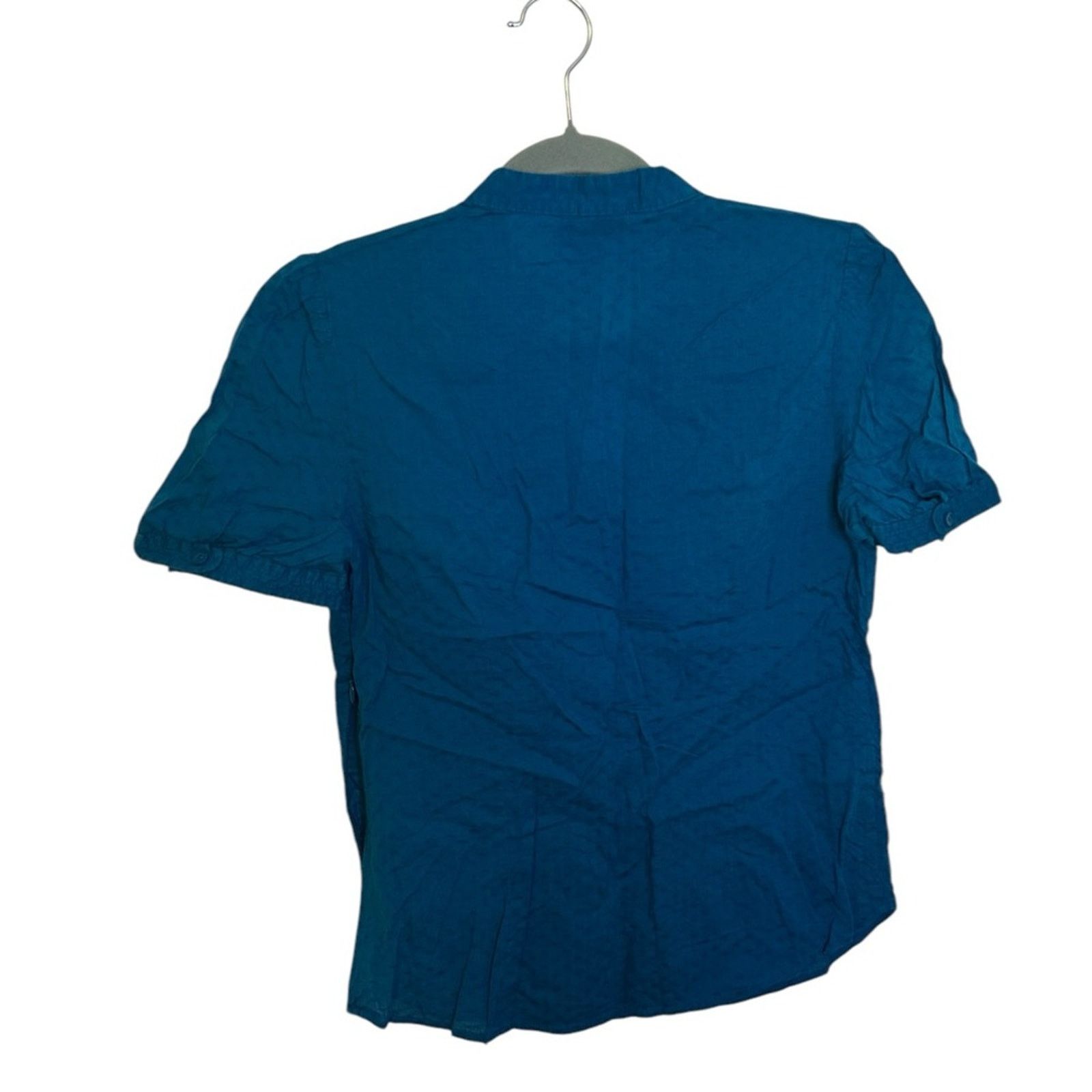 Loft Loft Blue Swiss Dot Y2K Blouse Size S / US 4 / IT 40 - 2 Thumbnail