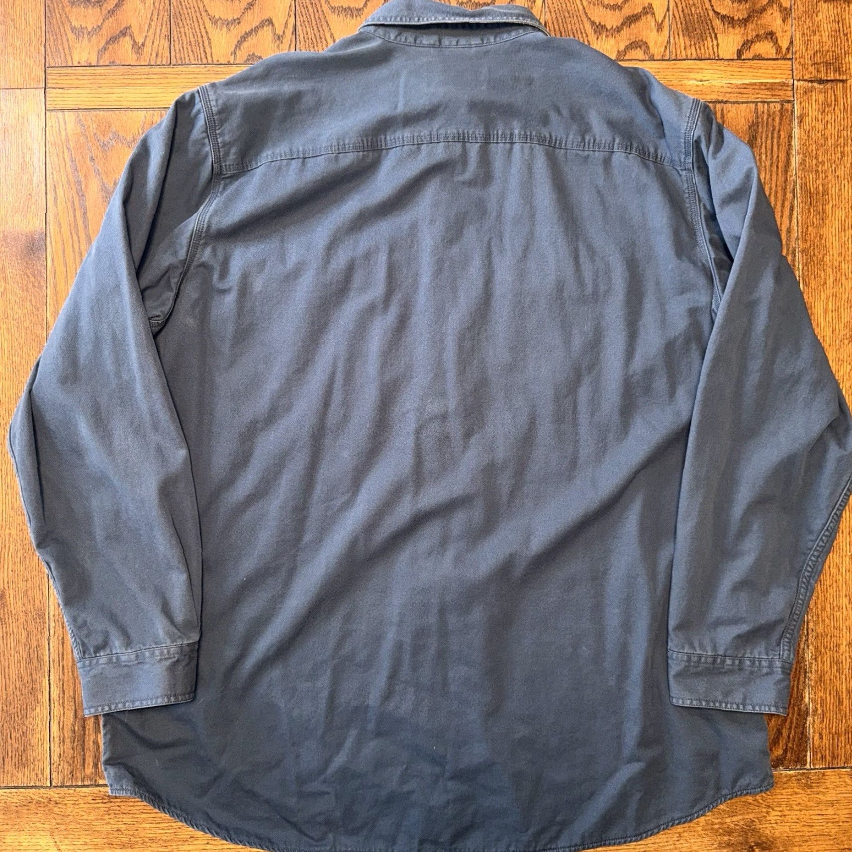 Vintage VINTAGE LL Bean Hurricane Flannel Lined Shirt Jacket Mens 2XL Tall Blue Shirt Jacket Size US XXL / EU 58 / 5 - 5 Thumbnail