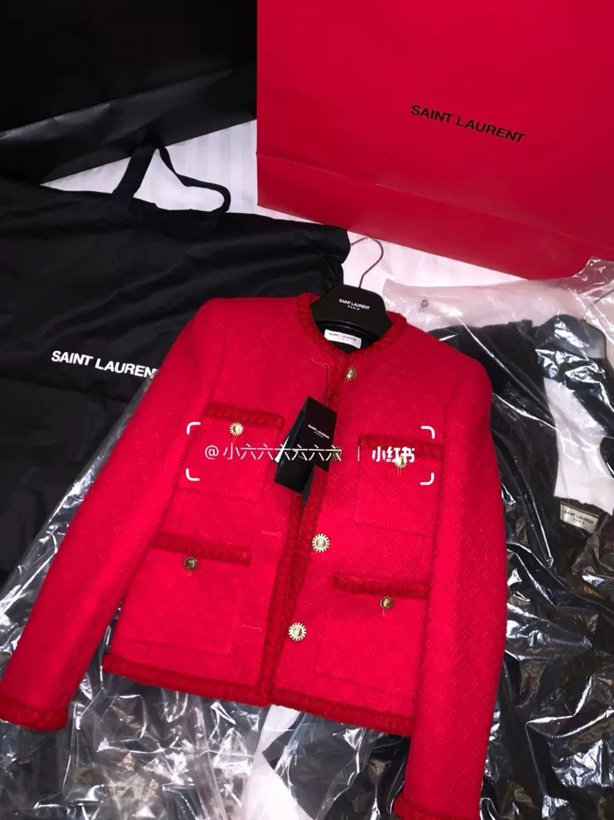 Saint Laurent Paris Saint Laurent Red Jacket Size XS / US 0-2 / IT 36-38 - 1 Thumbnail