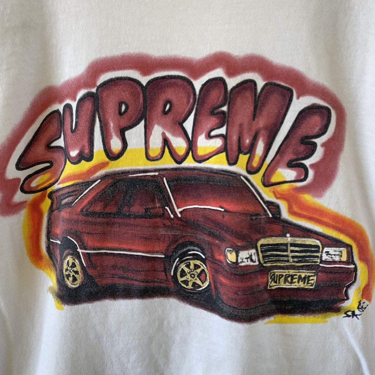 Supreme Supreme King Phade 190e Mercedes Benz T-Shirt White 2014 Size US M / EU 48-50 / 2 - 3 Thumbnail