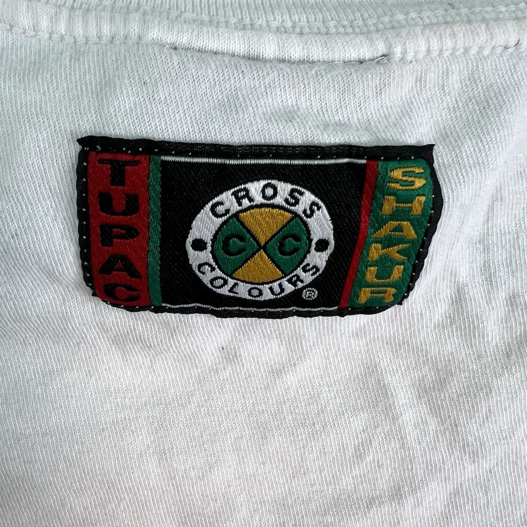 Vintage Tupac Cross Corners Cut-Off Cropped T-Shirt Womens 2X White Distressed Size XXL / US 16-18 / IT 52-54 - 7 Thumbnail