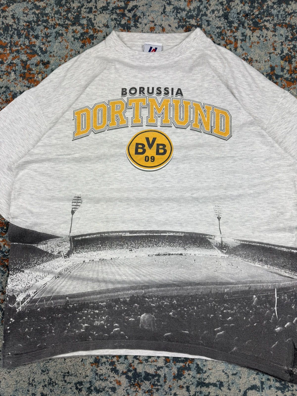 Vintage Vintage 90s BVB Borussia Dortmund all over print graphic tee Size US XL / EU 56 / 4 - 5 Thumbnail