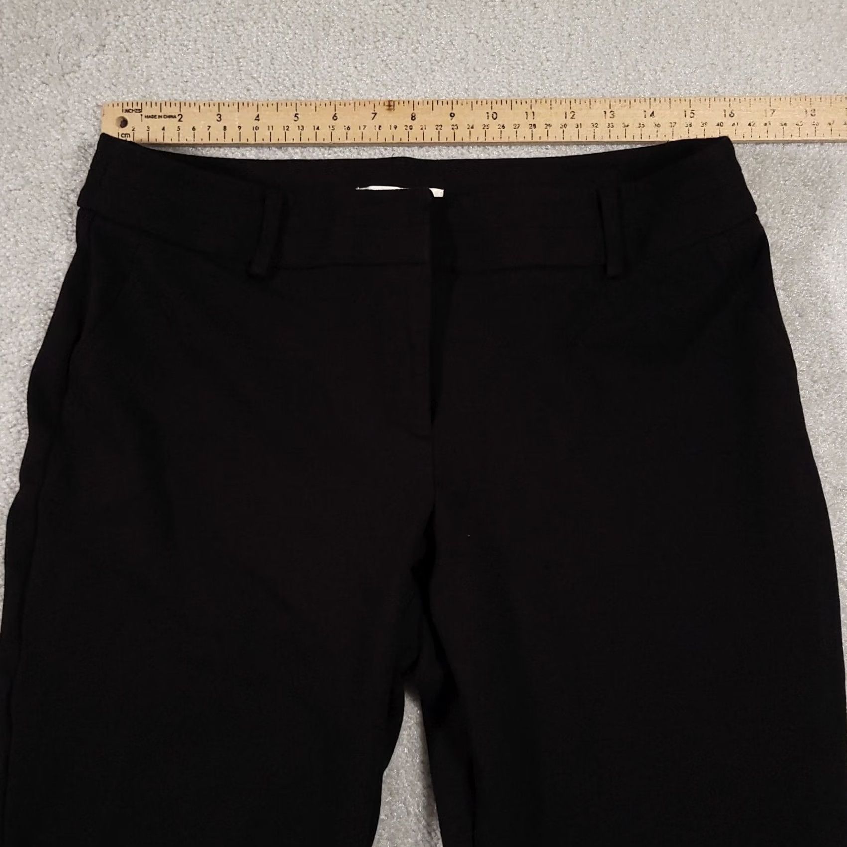 Vintage Chico's Pants Women's 10 Short Black Straight Stretch Ponte Chino 32X26 Size 32" / US 10 / IT 46 - 4 Thumbnail
