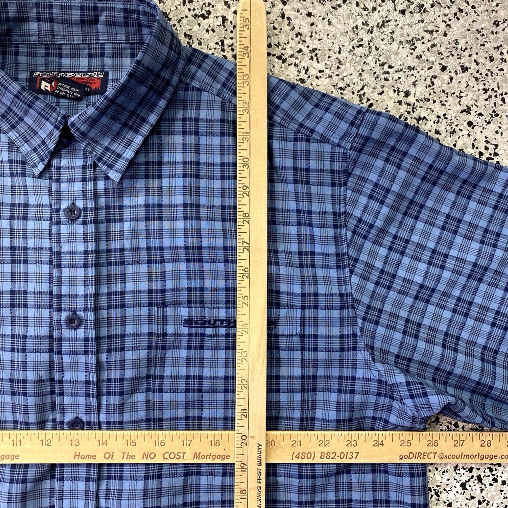 Southpole VINTAGE Southpole Shirt 90s Plaid Oversized Button-Up XL Blue Hip Hop Casual Mens Shirt Size US XL / EU 56 / 4 - 2 Thumbnail