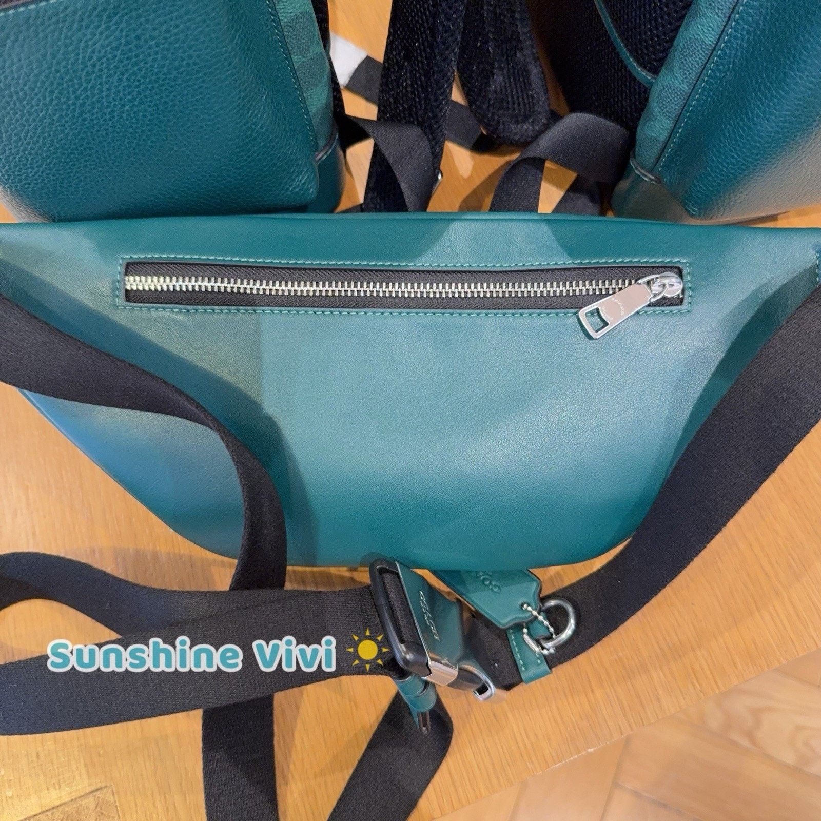 Coach NWT COACH Racer Small Belt Bag Silver/Sea Green CEB24 Size ONE SIZE - 5 Thumbnail