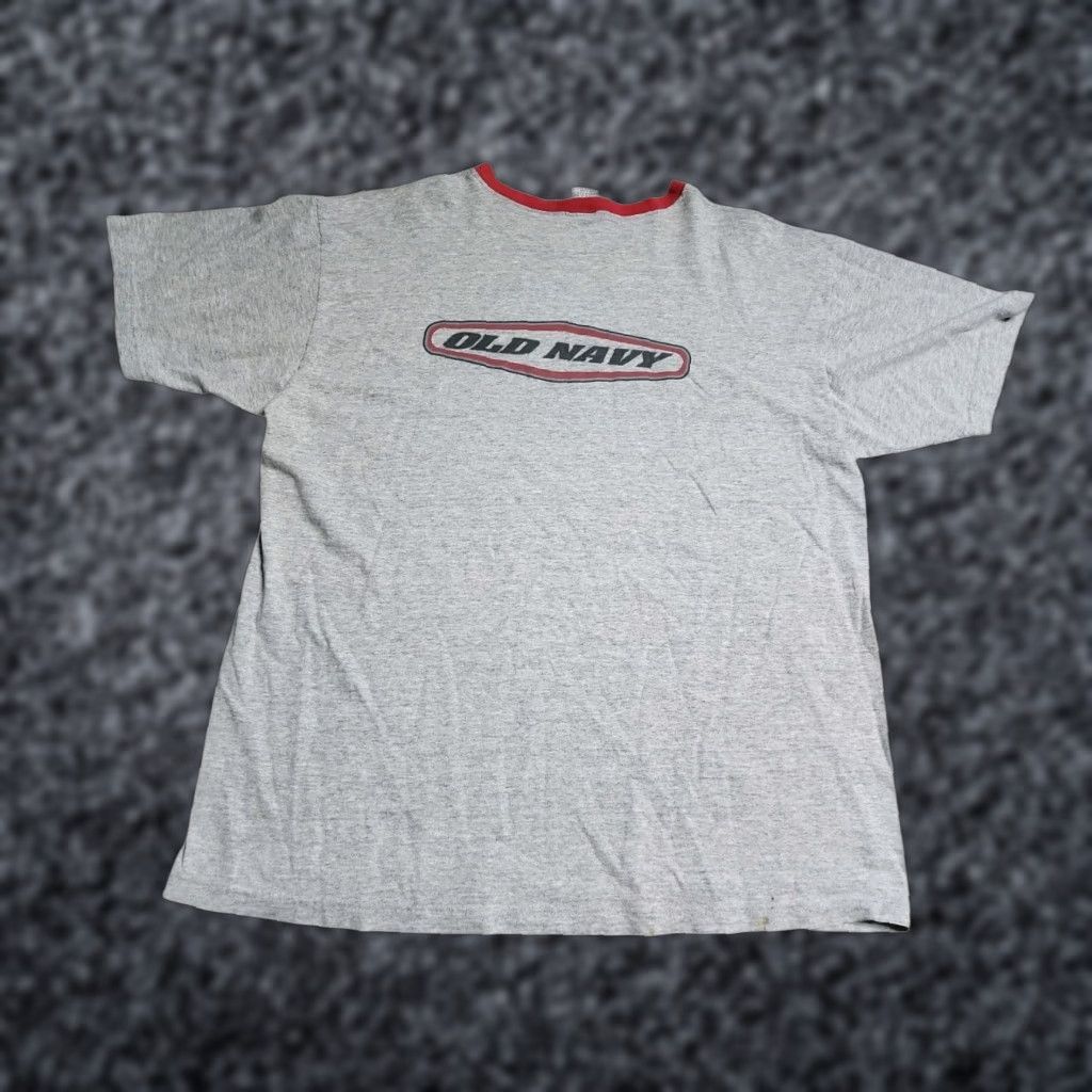 Old Navy VINTAGE Old Navy Mens T-Shirt L Gray Graphic Print 90s USA Grunge Hipster Casual Size US L / EU 52-54 / 3 - 1 Thumbnail