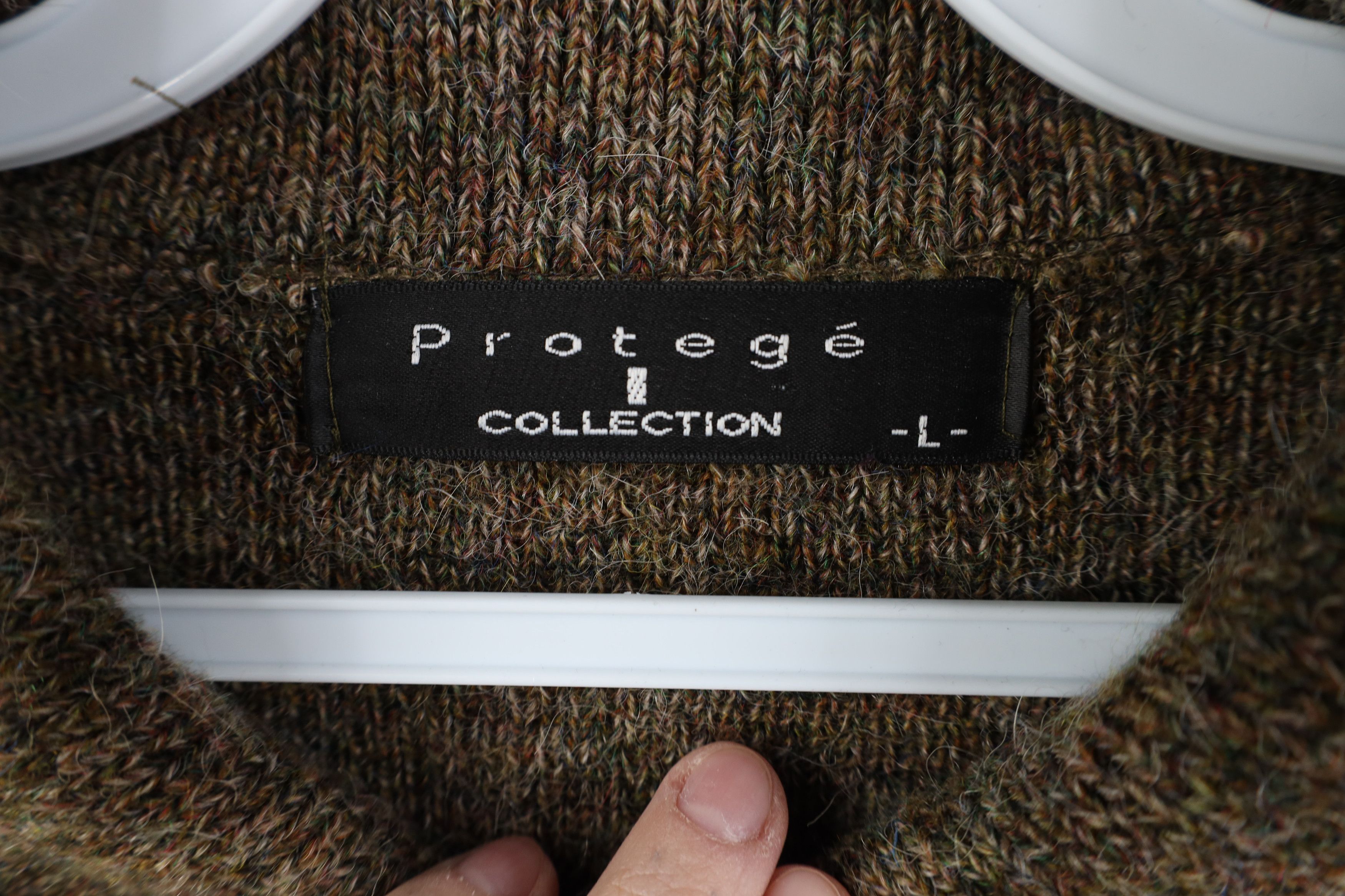 Vintage Vintage 90s Streetwear Knit Collared Sweater Earth Tone Size US L / EU 52-54 / 3 - 5 Thumbnail