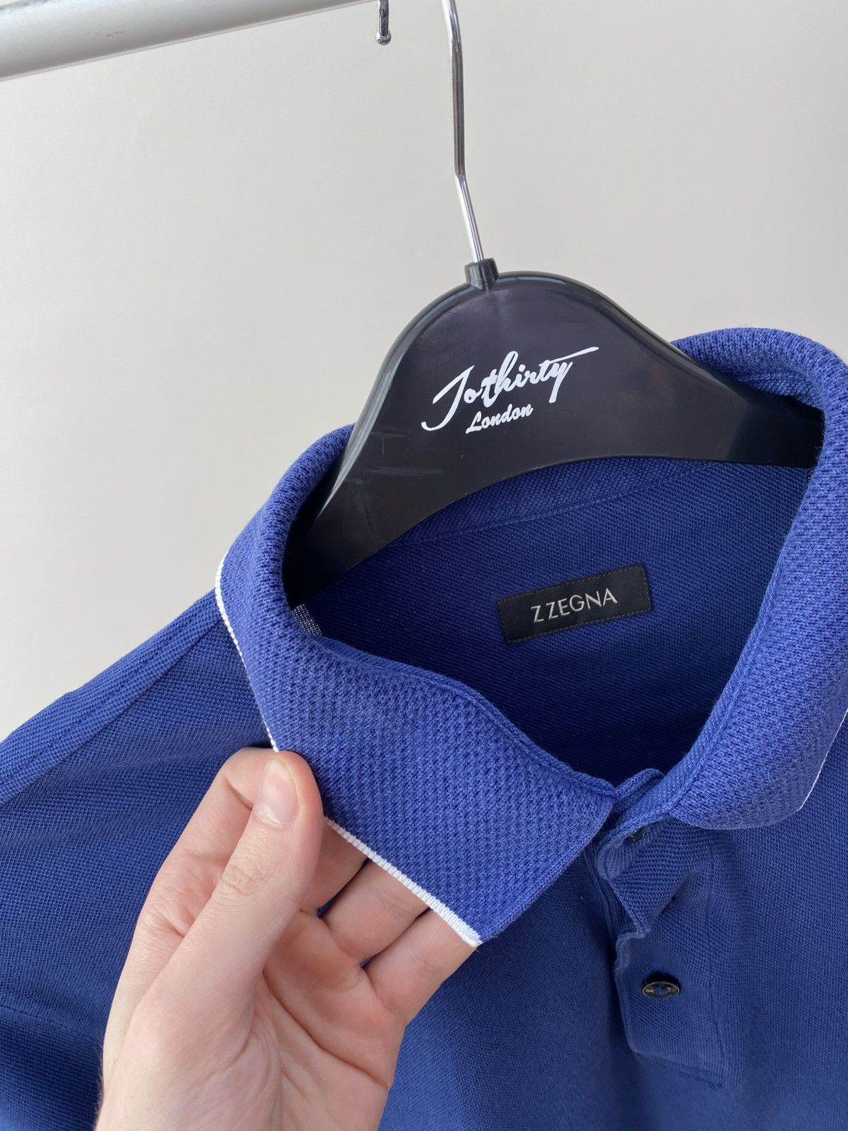 Z Zegna Vintage Z Zegna Navy Embroidered Logo Polo Shirt Size US M / EU 48-50 / 2 - 6 Thumbnail