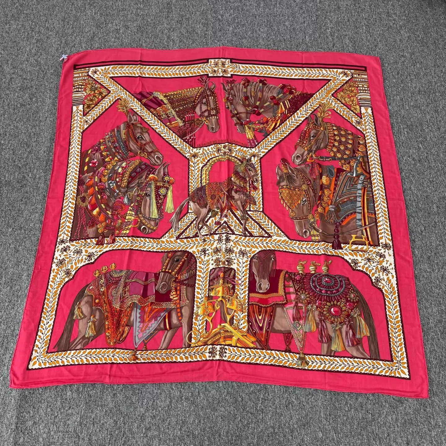 Hermes Hermes Classic Horse Dance Silk Scarf 99 New 140x140 Size ONE SIZE - 1 Thumbnail