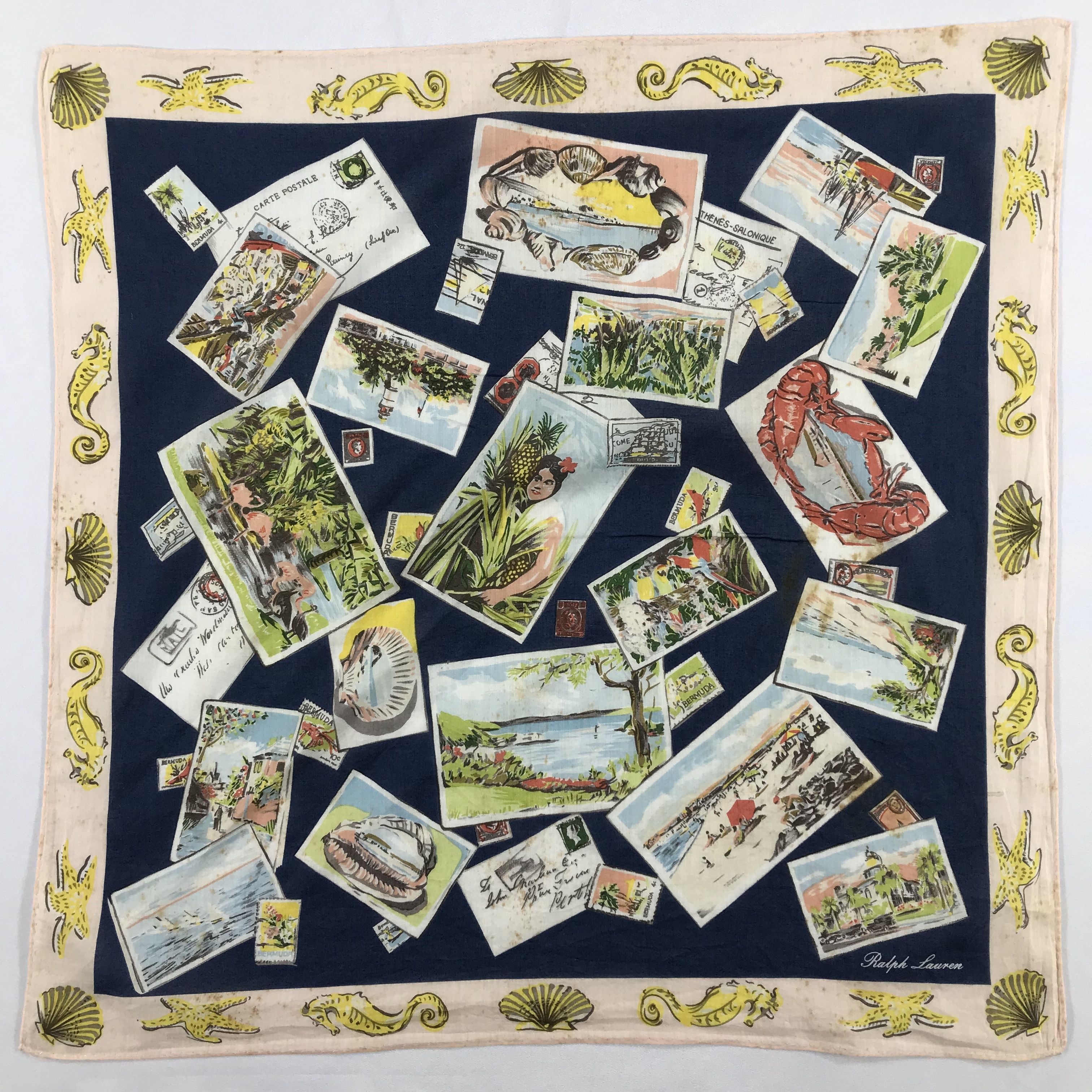 Ralph Lauren × Vintage Ralph Lauren Bandana / Handkerchief / Neckerchief - S2154 Size ONE SIZE - 1 Thumbnail