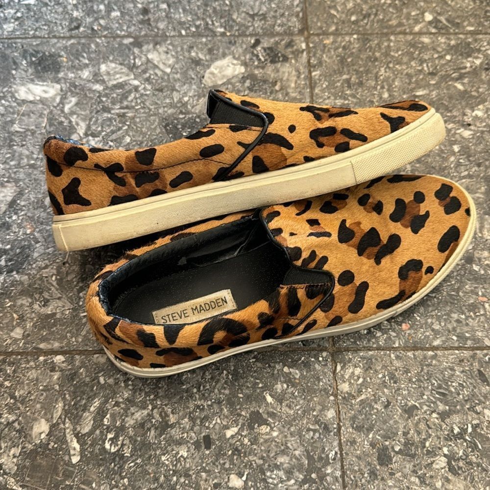 Steve Madden Steve Madden Ecentric cow hair upper leopard print slip on Size US 10 / IT 40 - 4 Thumbnail