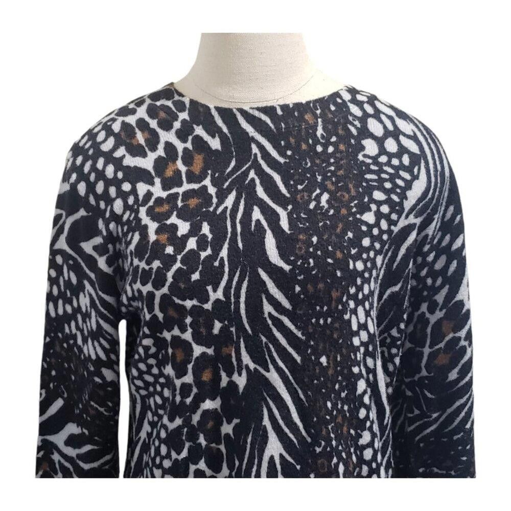 Designer CT1924 Ethyl Animal Print Long Sleeve Sweater M Size M / US 6-8 / IT 42-44 - 2 Thumbnail