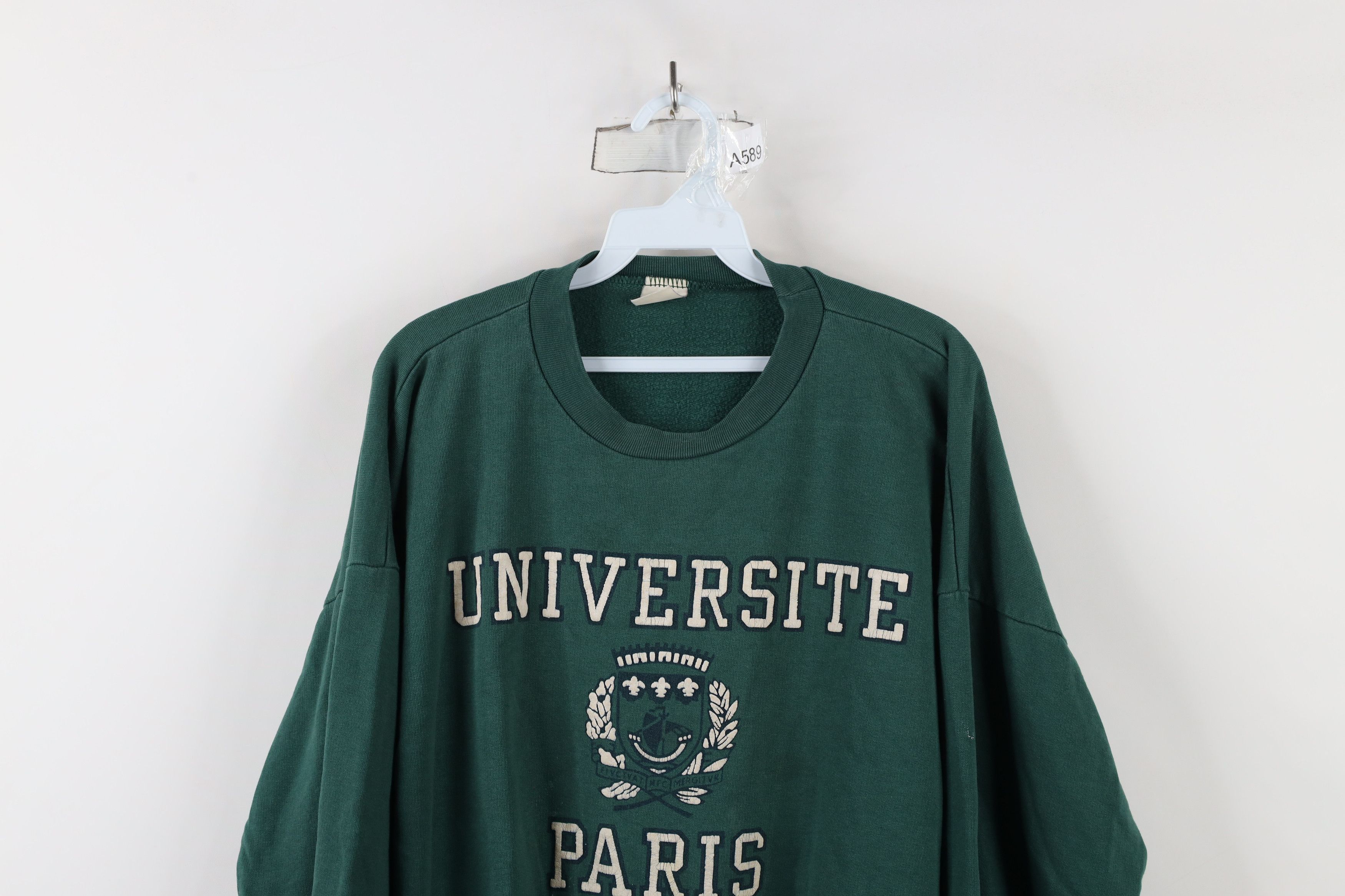 Vintage Vintage 90s Streetwear Fit University of Paris Sweatshirt Size US L / EU 52-54 / 3 - 2 Thumbnail