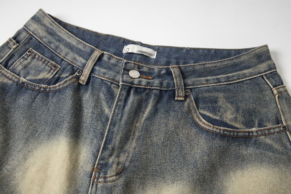 Vintage Men's retro washed loose punk distressed denim shorts Size US 32 / EU 48 - 3 Thumbnail