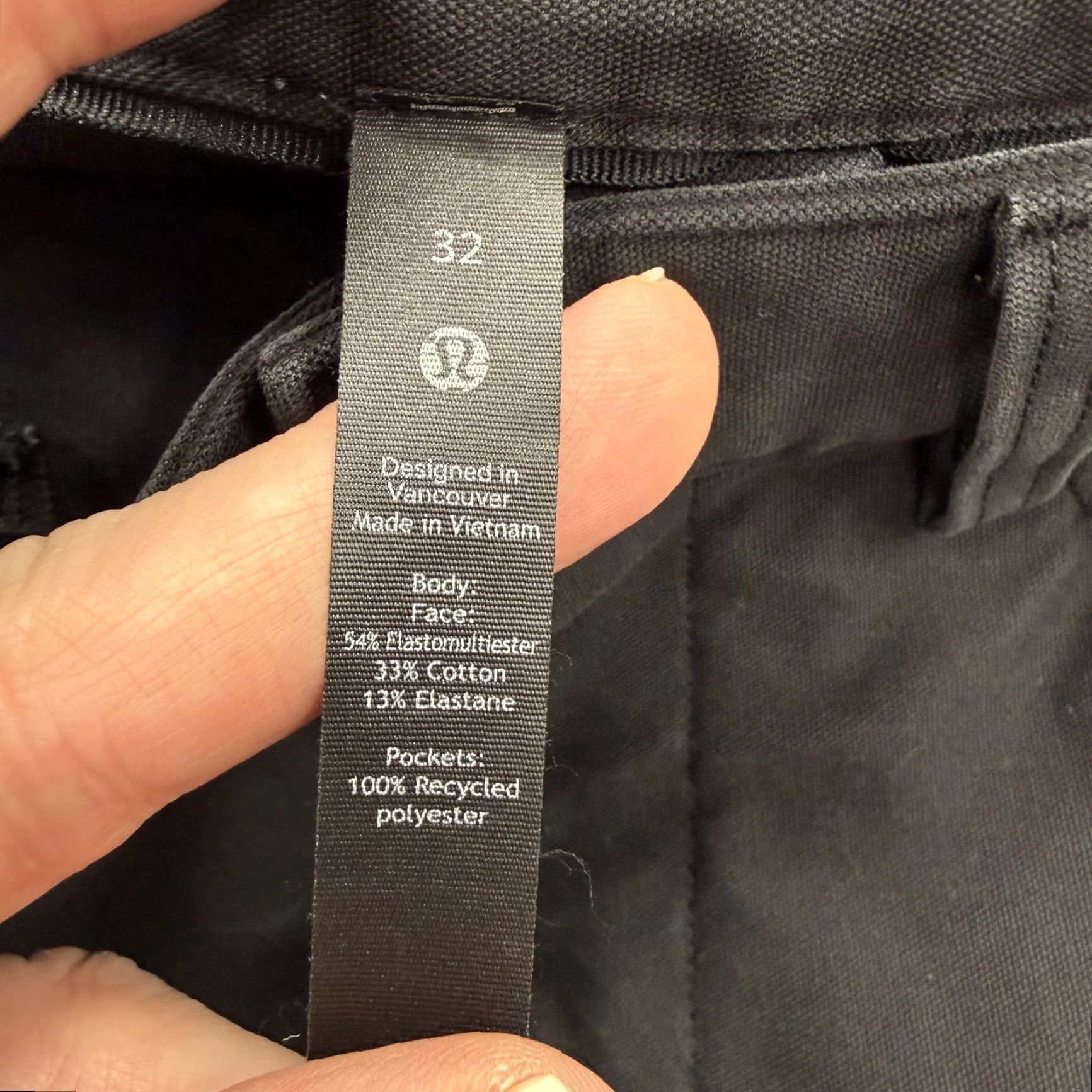 Lululemon Lululemon Pants Mens 32x31 Black Slim Chino 5 Pocket Stretch Casual Office Size US 32 / EU 48 - 3 Thumbnail