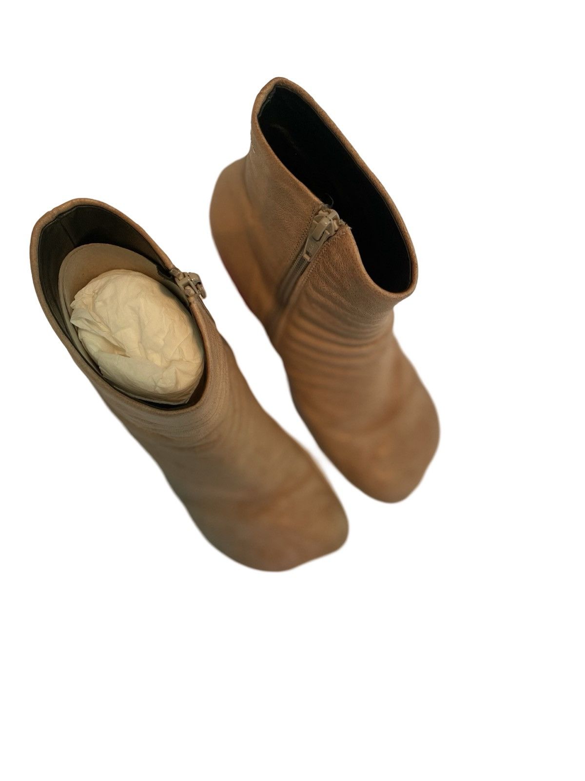 Maison Margiela MM6 MAISON MARGIELA | LEATHER PINK CUP BOOTIES Size US 8 / IT 38 - 5 Thumbnail
