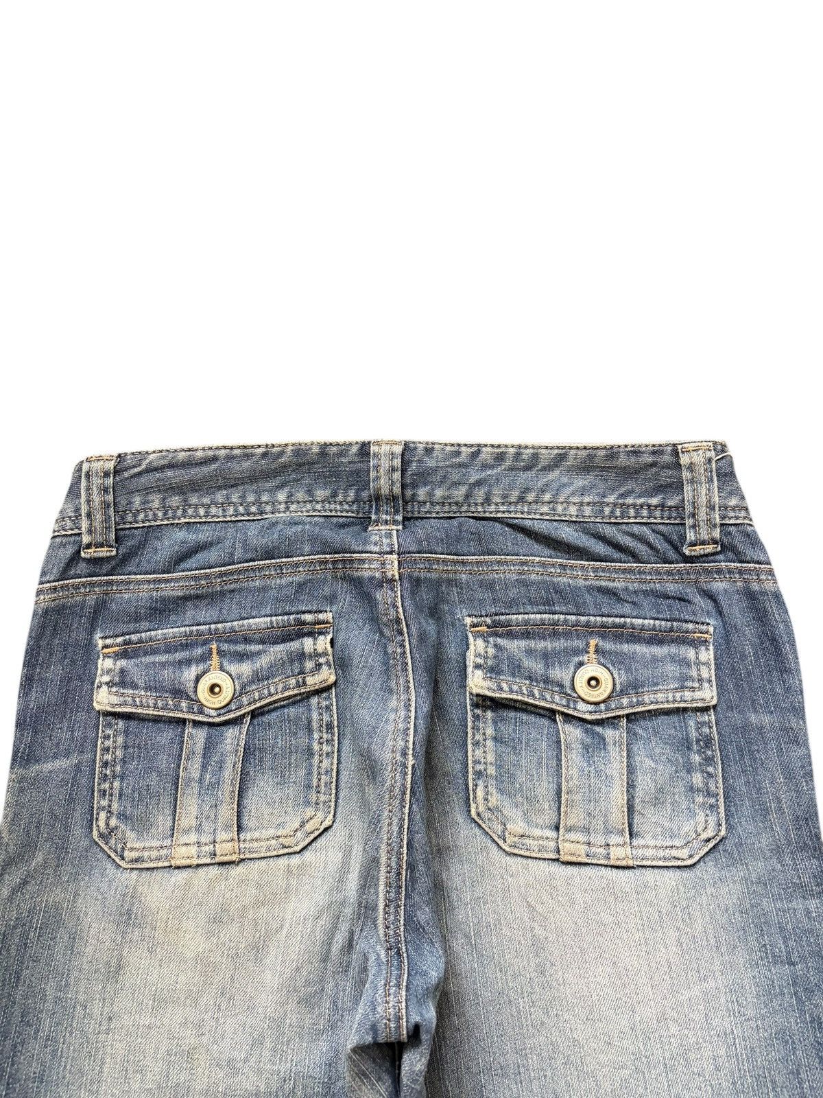 Diesel Vintage Japanese Brand Distress Bush Pant Flare Jeans Size 29" - 4 Thumbnail