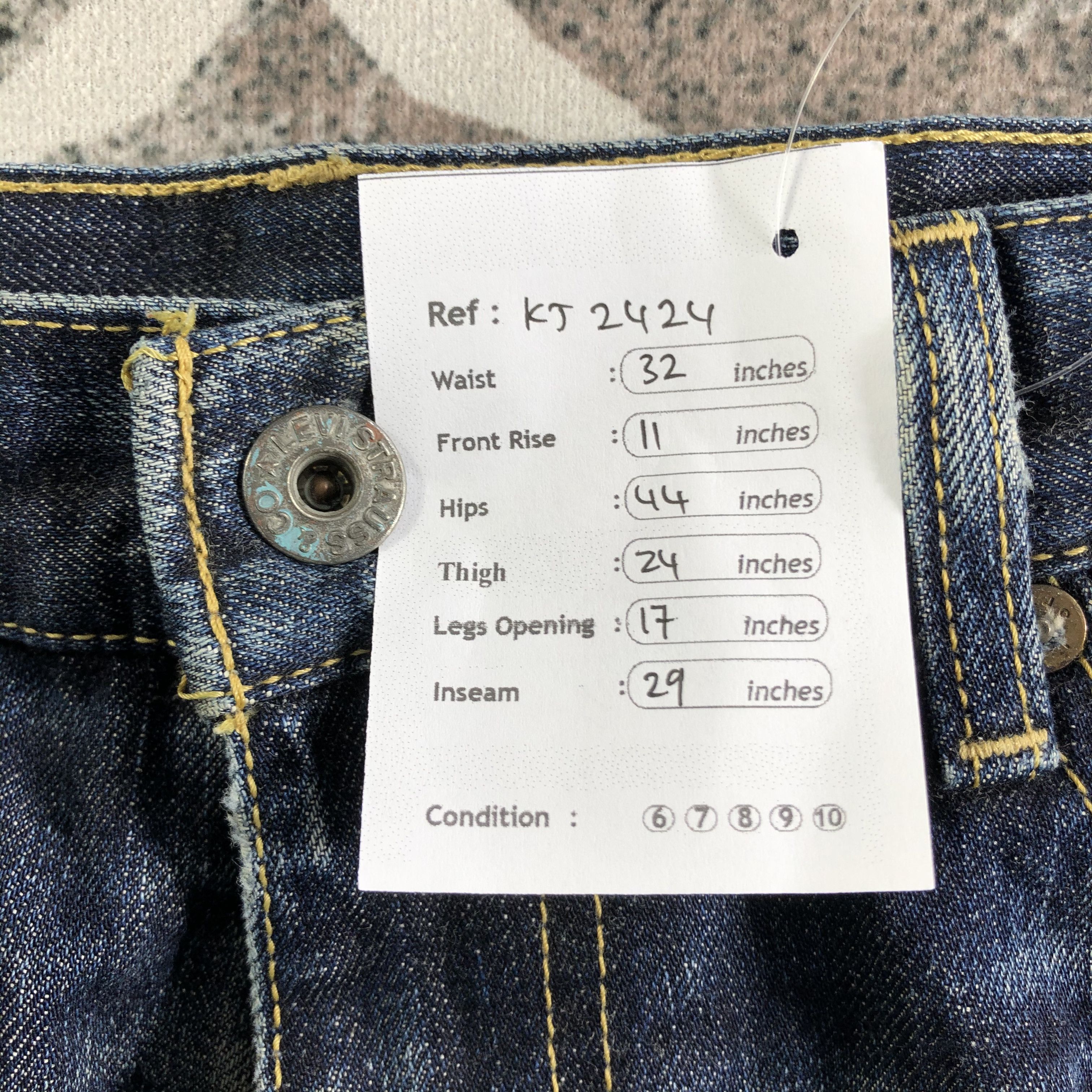Levi's Distress Vintage Levis 503 Jeans Faded Blue KJ2424 Size US 32 / EU 48 - 14 Thumbnail