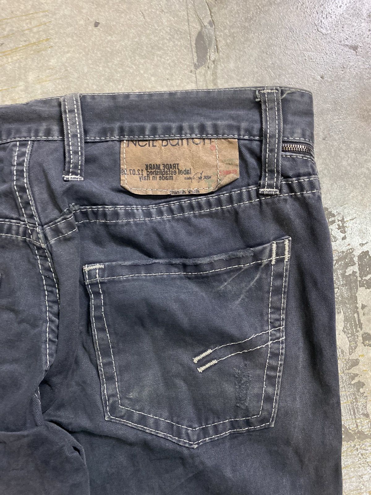 Neil Barrett SS1999 NEIL BARRETT Mud wash distressed denim Size US 33 - 14 Thumbnail