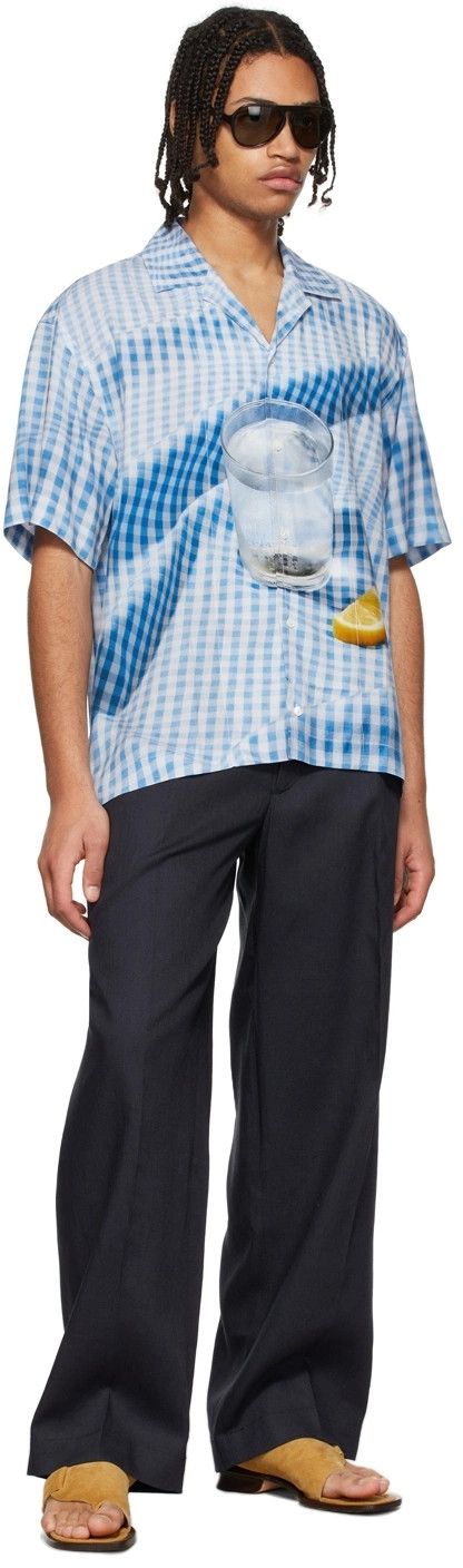 Jacquemus o1mle0526 La Chemise Jeans Printed Shirt in Multicolor Size US M / EU 48-50 / 2 - 4 Thumbnail