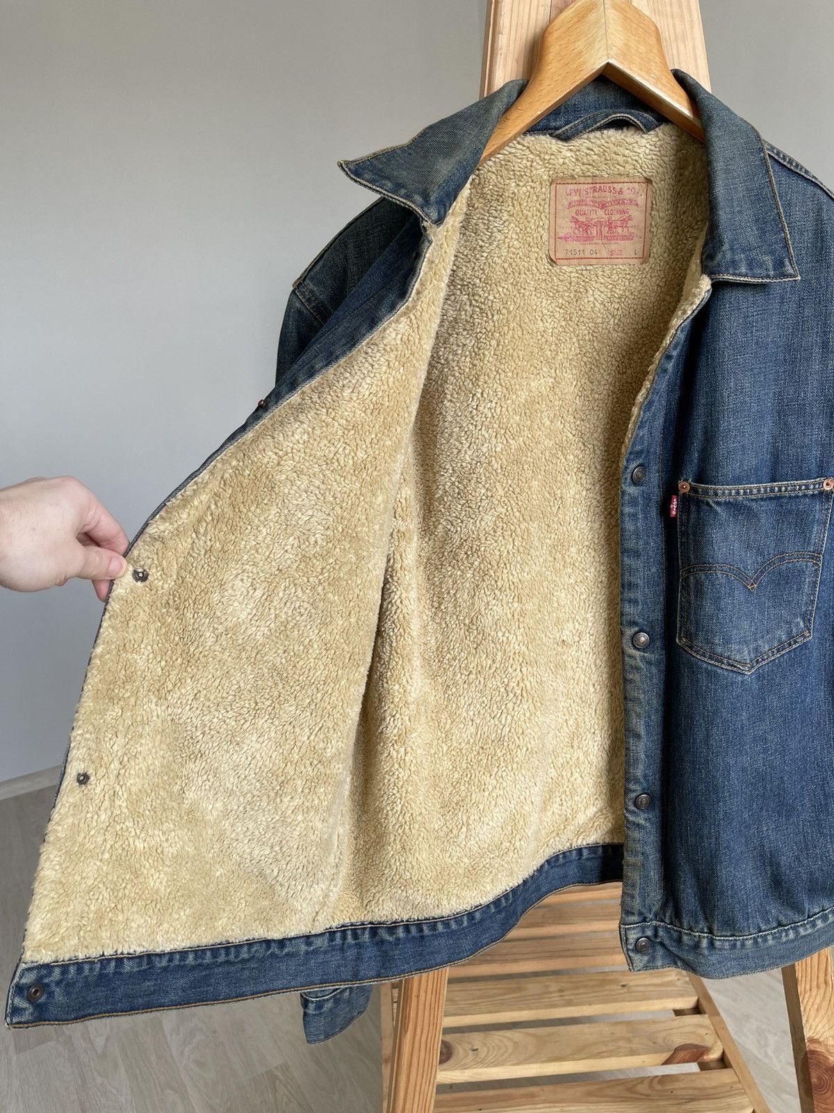 Levi's Vintage Levi's Fur Lined Denim Sherpa Trucker Jacket 71511 Size US L / EU 52-54 / 3 - 17 Thumbnail