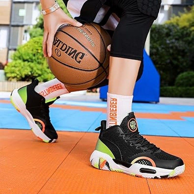 Other Beita Mens Size 8 Black Neon High Top Basketball Shoes Size US 8 / EU 41 - 4 Thumbnail