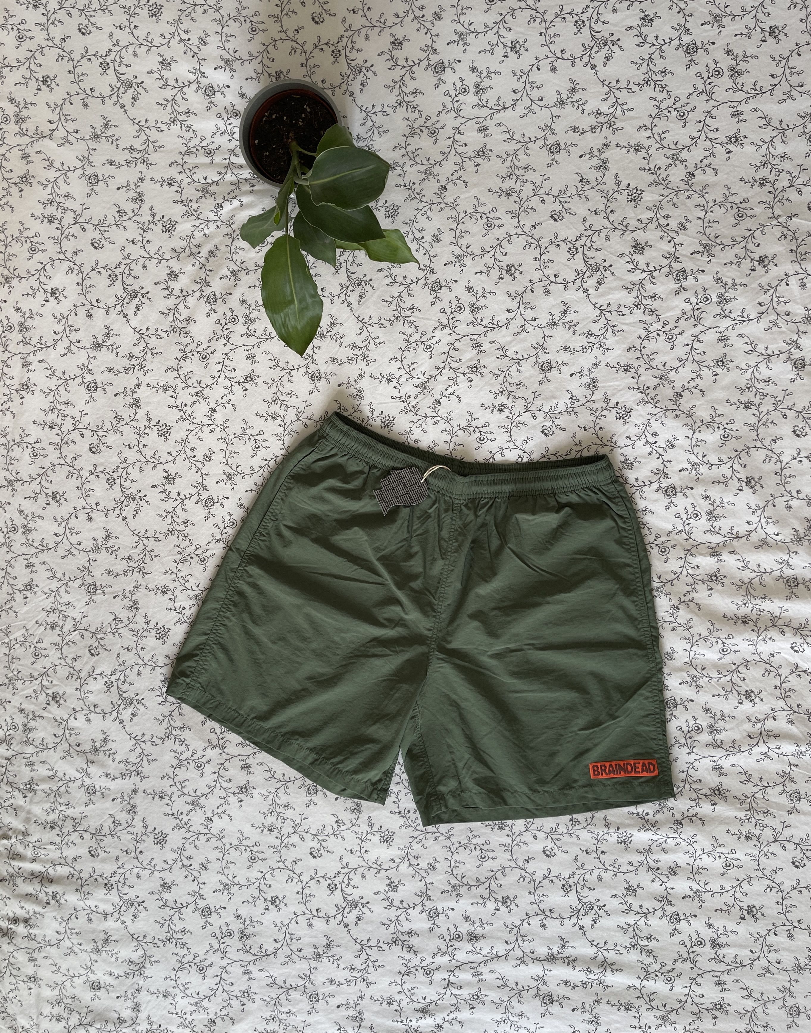 image of Brain Dead Kickers Short Olive, Men's (Size 32)