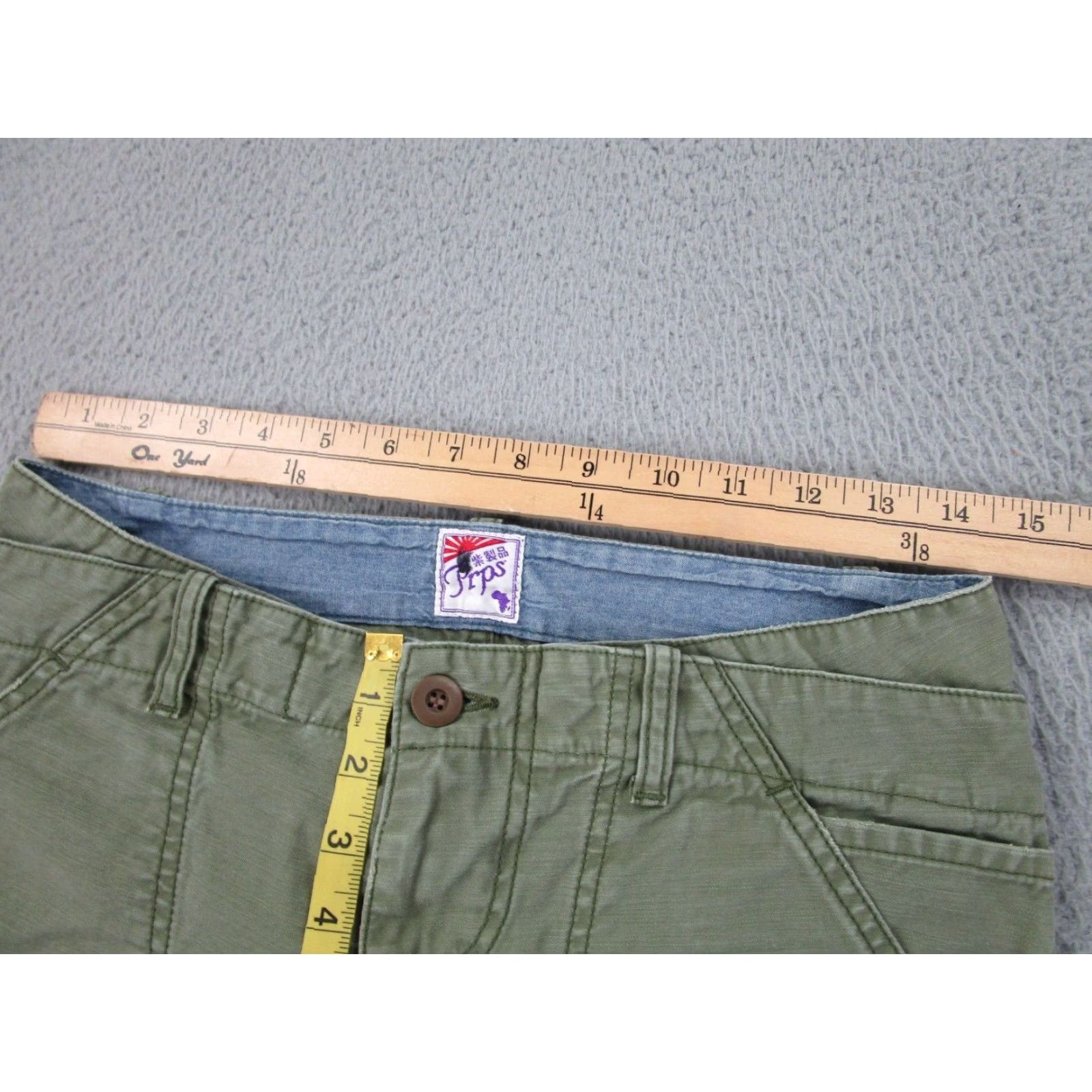 Prps PRPS Pants Womens 28 29 Green Boho Utility Military Chino Trousers Army Japan Pants Womens 28 29 Green Chino Army Japan Size 28" / US 6 / IT 42 - 6 Thumbnail