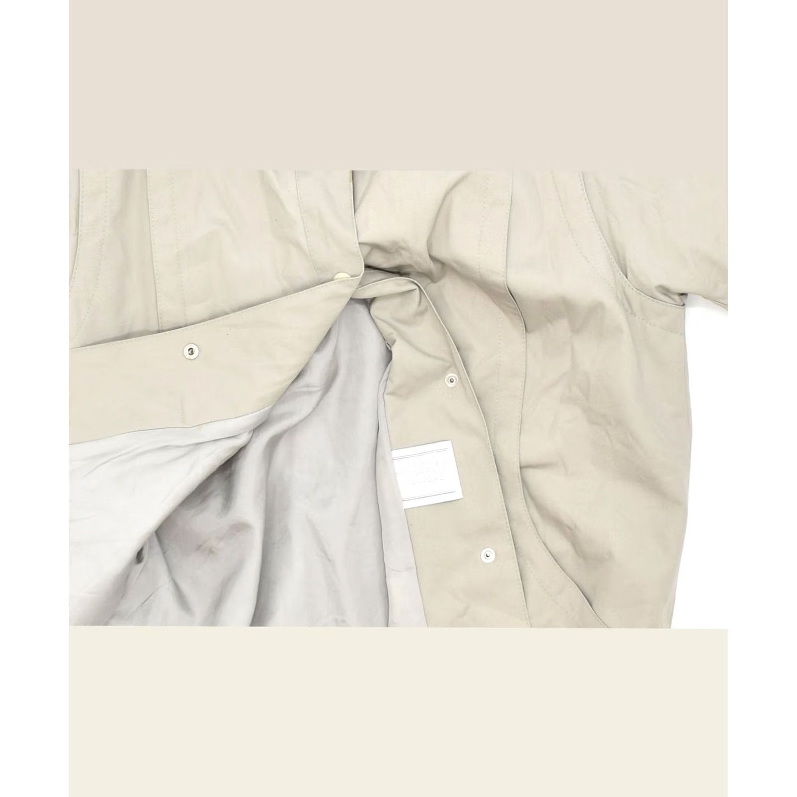 Rains VINTAGE ADLER MODE Womens Rain Jacket Beige Cotton XL UK 18 Size XL / US 12-14 / IT 48-50 - 5 Thumbnail