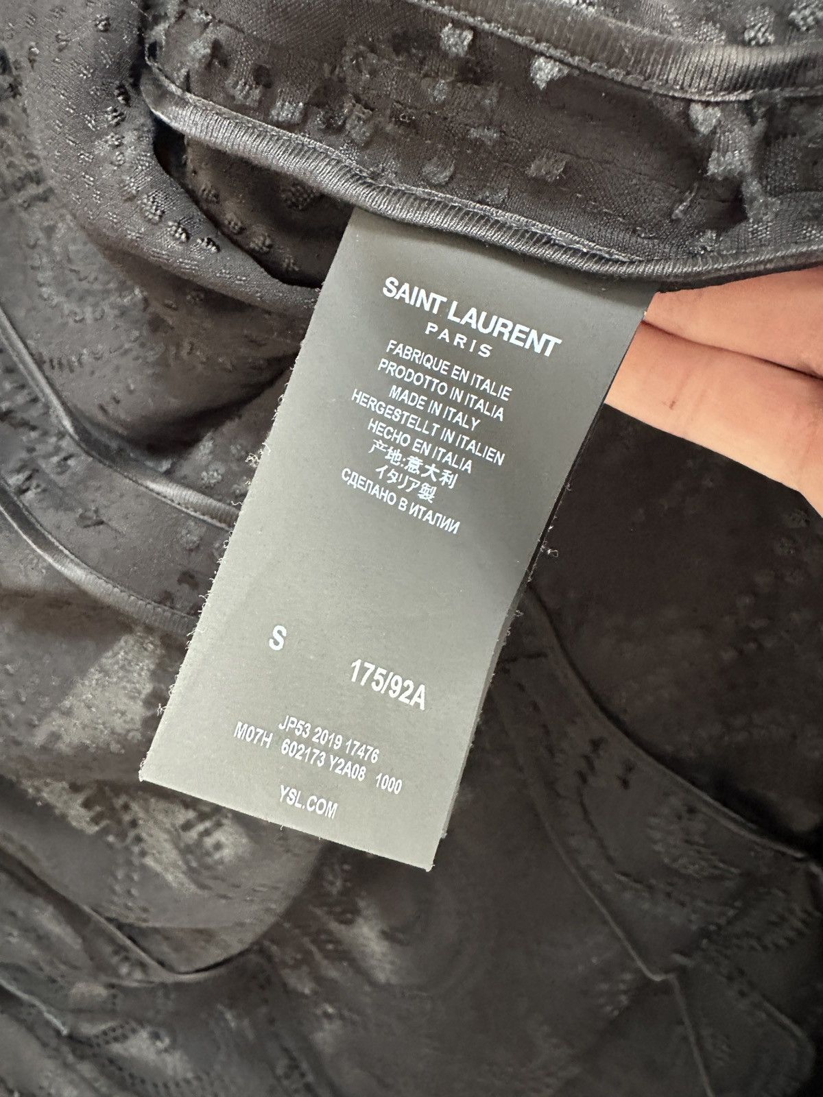 Saint Laurent Paris Black Jacquard Robe Coat w/ Charm Trims Size US S / EU 44-46 / 1 - 11 Thumbnail
