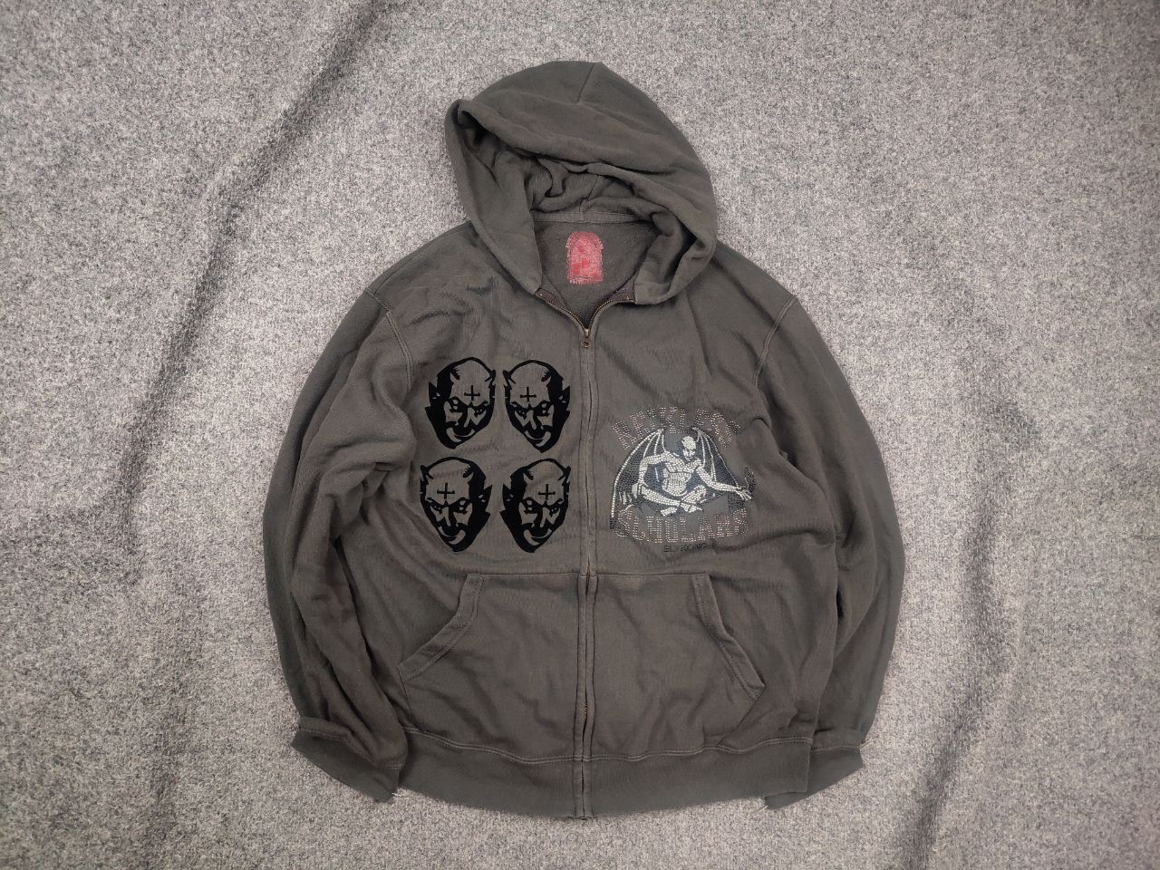 Reckless Scholars Reckless Scholars Rhinestone Zip Hoodie | Grailed