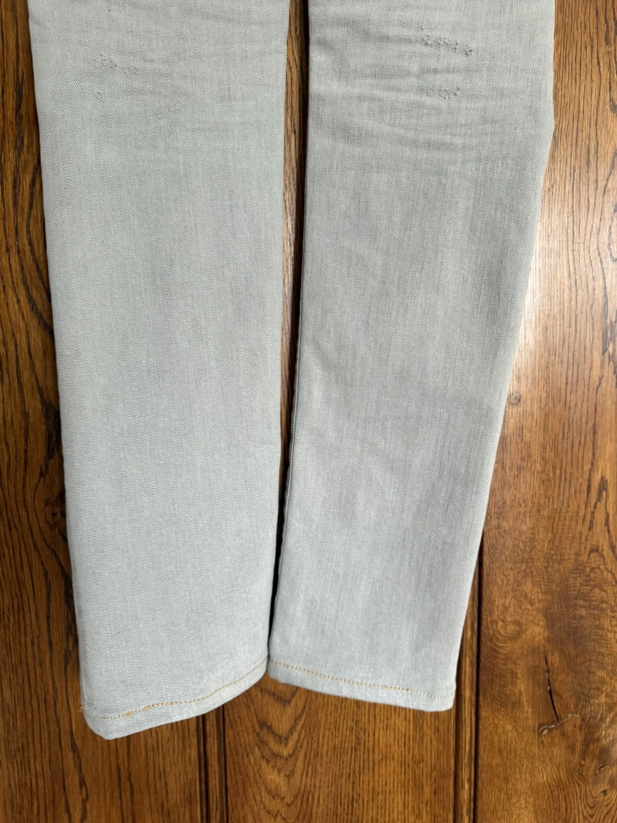 Saint Laurent Paris SS14 grail Saint Laurent grey knee tear denim jeans Hedi 31 Size US 31 - 16 Thumbnail