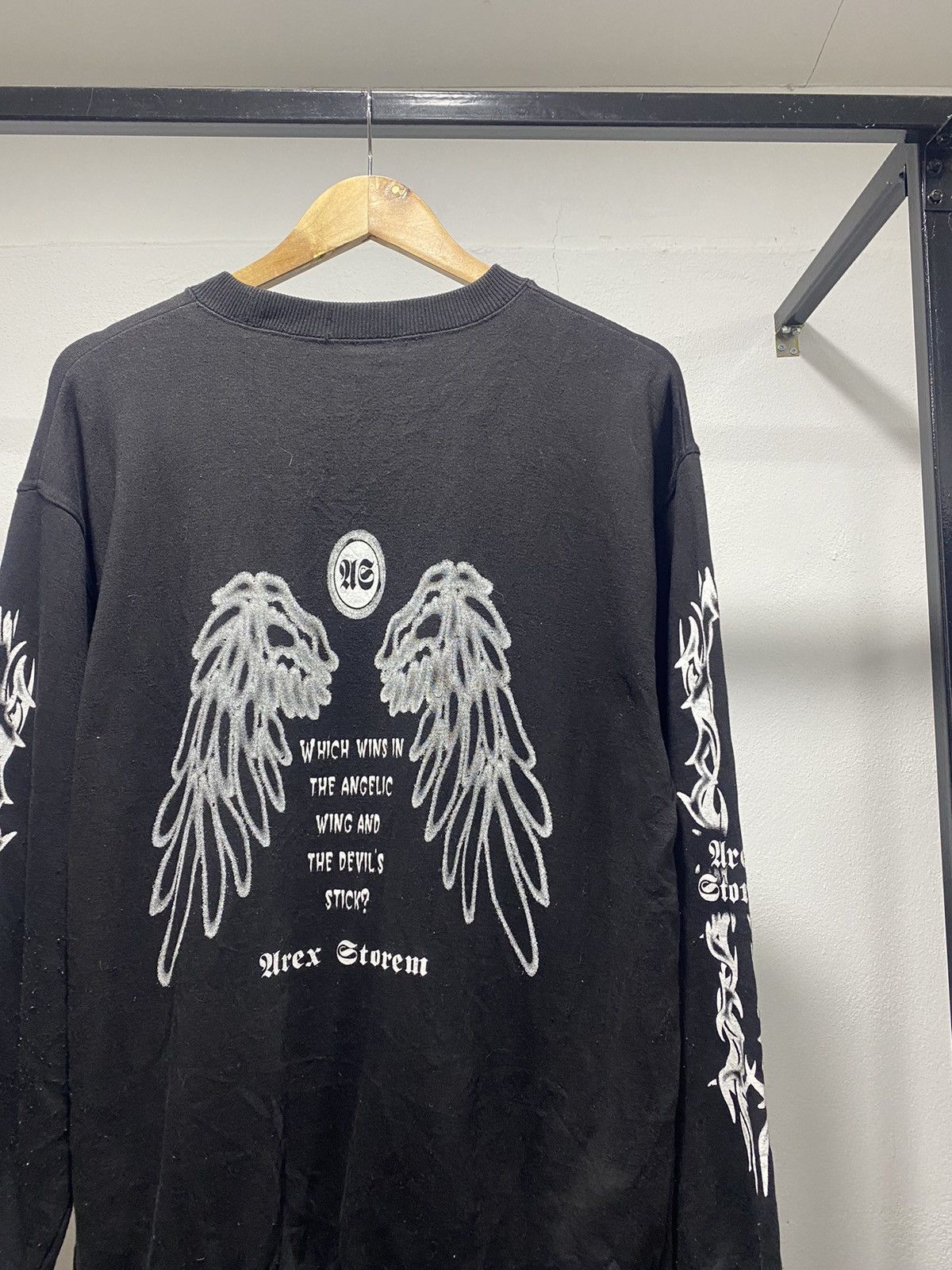 If Six Was Nine × Japanese Brand × Le Grande Bleu (L.G.B.) Sick☠️Urex Storem Poem Punk Sweater Grunge Lgb Hysteric Flame Size US L / EU 52-54 / 3 - 3 Thumbnail
