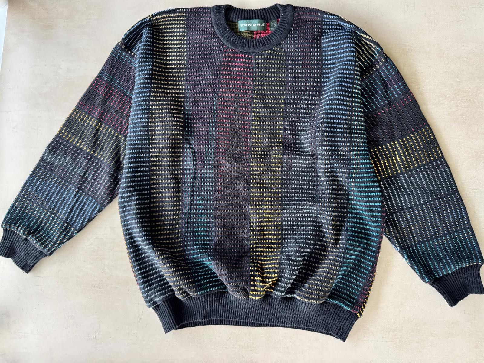 90s TUNDRA 3Dニット セーター ヴィンテージ HIPHOPストリート Hip Hop Tundra Brand Sweaters 90s TUNDRA 3Dニット セーター