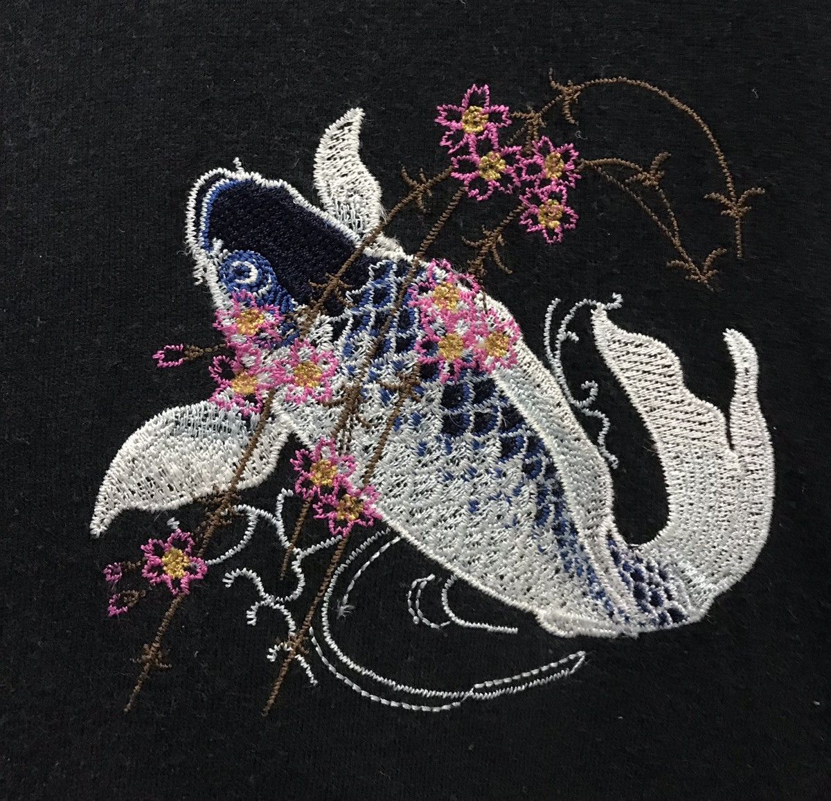 Japanese Brand × Vintage Vintage Japanese Brand Fish Koi Sukajan Shirt Size US XXL / EU 58 / 5 - 5 Thumbnail