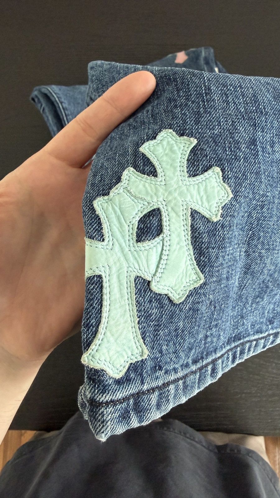 Chrome Hearts CHROME HEARTS COTTON CANDY CROSS PATCH DENIM JEANS 1/1 Size US 40 / EU 56 - 21 Thumbnail